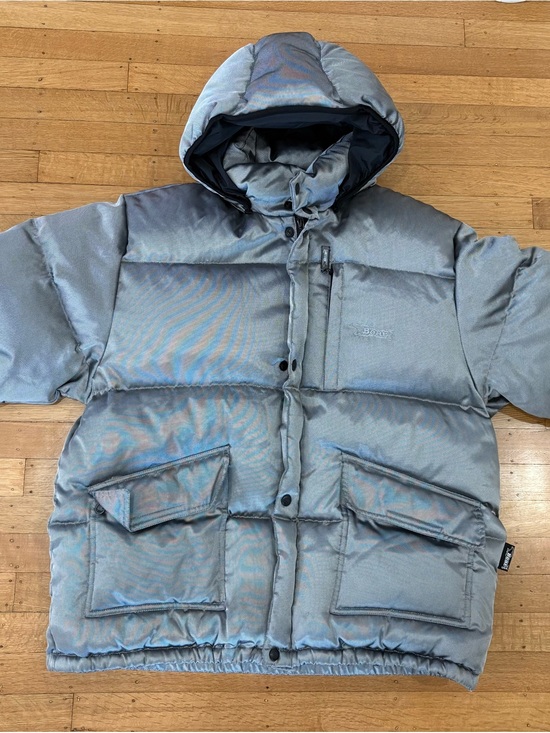 Other - Vtg Bear USA Silver Satin Puffer Jacket (M)